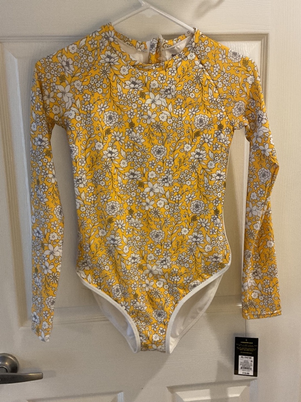 Art class long sleeve swimsuit 14/16 nwt zipper closure floral beach pool surf